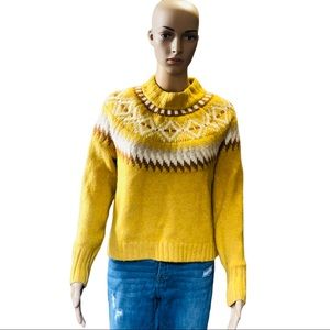 American Eagle womens thick fair isle sweater